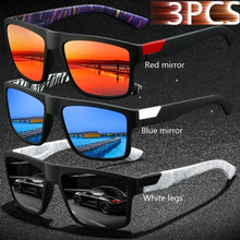 Load image into Gallery viewer, 3 Pieces Fashion Vintage Square Men's Sunglasses