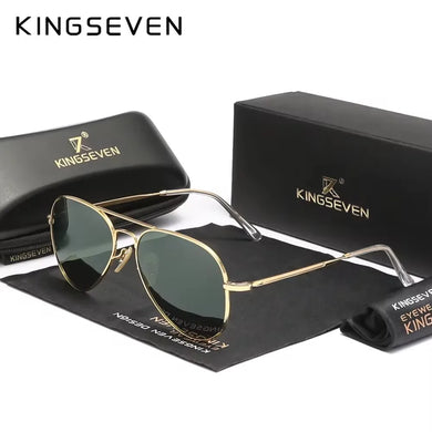 KINGSEVEN Men's Alloy Pilot Sunglasses
