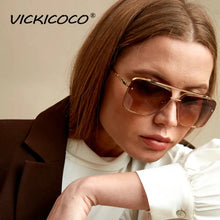 Load image into Gallery viewer, VICKICOCO Fashion Double Bridge Square Women's Sunglasses