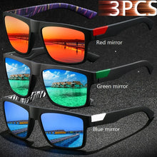 Load image into Gallery viewer, 3 Pieces Fashion Vintage Square Men's Sunglasses