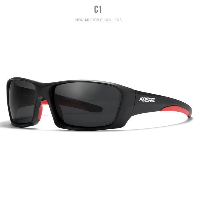 KDEAM TR90 Polarized Men's Sunglasses With Zipper Case