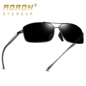 AORON Classic Retro Men's Polarized Aluminum Frame UV400 Sunglasses - Sunglass Associates