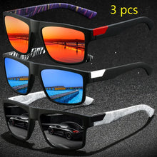 Load image into Gallery viewer, 3 Pieces Fashion Vintage Square Men's Sunglasses