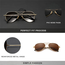 Load image into Gallery viewer, KINGSEVEN Men&#39;s Alloy Pilot Sunglasses