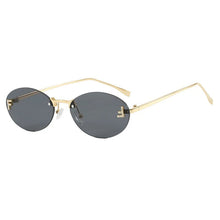 Load image into Gallery viewer, Rimless Retro Oval Cateye Women&#39;s Sunglasses