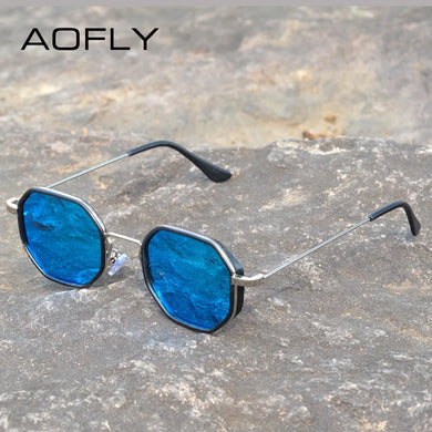 AOFLY Vintage Square Mirror Women's Sunglasses