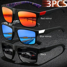 Load image into Gallery viewer, 3 Pieces Fashion Vintage Square Men's Sunglasses