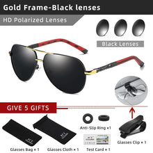 Load image into Gallery viewer, CLLOIO Men&#39;s Classic Aluminum Pilot Polarized Sunglasses
