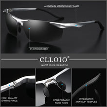 Load image into Gallery viewer, CLLOIO New Aluminum Photochromic Sunglasses Men Polarized Driving Glasses Anti-Glare Chameleon Fishing Sun Glasses UV400 Goggle - Sunglass Associates