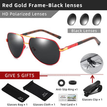 Load image into Gallery viewer, CLLOIO Men&#39;s Classic Aluminum Pilot Polarized Sunglasses