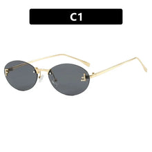 Load image into Gallery viewer, Rimless Retro Oval Cateye Women&#39;s Sunglasses