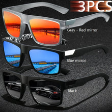 Load image into Gallery viewer, 3 Pieces Fashion Vintage Square Men's Sunglasses