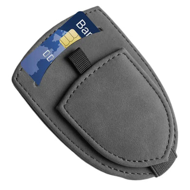 Sunglasses Leather Magnetic Clip Car Visor Holder