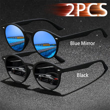 Load image into Gallery viewer, 2 Piece Fashion Vintage Men's Round Sunglasses