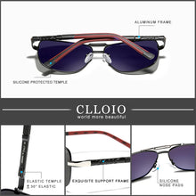 Load image into Gallery viewer, CLLOIO Men&#39;s Classic Aluminum Pilot Polarized Sunglasses