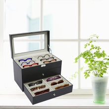 Load image into Gallery viewer, 18-Grid Carbon Fiber  Sunglass Storage Case