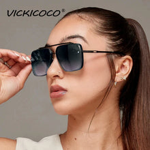 Load image into Gallery viewer, VICKICOCO Fashion Double Bridge Square Women's Sunglasses