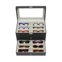 Load image into Gallery viewer, 18-Grid Carbon Fiber  Sunglass Storage Case