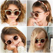 Load image into Gallery viewer, OPUYYM Kids Checker Panel Round UV400 Sunglasses