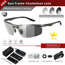 Load image into Gallery viewer, CLLOIO New Aluminum Photochromic Sunglasses Men Polarized Driving Glasses Anti-Glare Chameleon Fishing Sun Glasses UV400 Goggle - Sunglass Associates