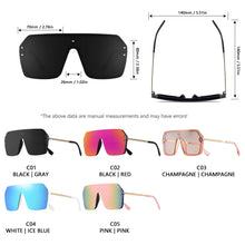 Load image into Gallery viewer, AOFLY Rimless Mirror Rectangular Women&#39;s Sunglasses