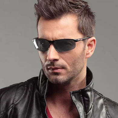 CLLOIO Photochromic Aluminum Frame Mens Polarized Driving Sunglasses