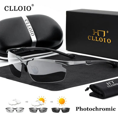 CLLOIO Aluminum Polarized Photochromic Men's Driving Sunglasses