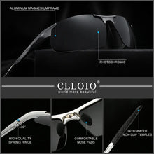 Load image into Gallery viewer, CLLOIO Brand Men&#39;s Polarized Aluminum Frame Sunglasses