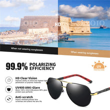 Load image into Gallery viewer, CLLOIO Men&#39;s Classic Aluminum Pilot Polarized Sunglasses
