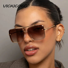 Load image into Gallery viewer, VICKICOCO Fashion Double Bridge Square Women's Sunglasses