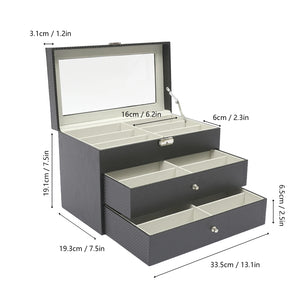 18-Grid Carbon Fiber  Sunglass Storage Case