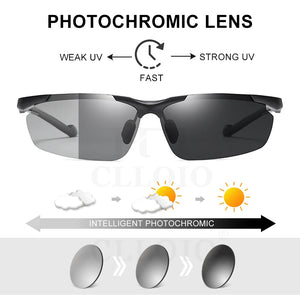 CLLOIO Aluminum Polarized Photochromic Men's Driving Sunglasses
