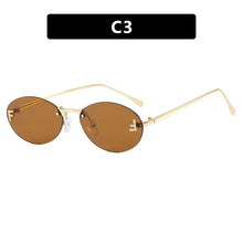 Load image into Gallery viewer, Rimless Retro Oval Cateye Women&#39;s Sunglasses