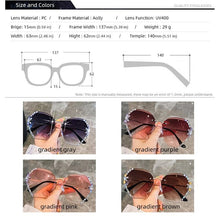 Load image into Gallery viewer, Blanche Michelle Rimless Vintage Rhinestones Women&#39;s Sunglasses