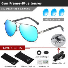 Load image into Gallery viewer, CLLOIO Men&#39;s Classic Aluminum Pilot Polarized Sunglasses