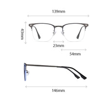 Load image into Gallery viewer, VIVIBEE Semi Rimless Magnetic Clip On Men&#39;s Polarized Square Sunglasses