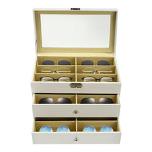 Load image into Gallery viewer, 18 Slots Sunglasses Organizer with Drawers