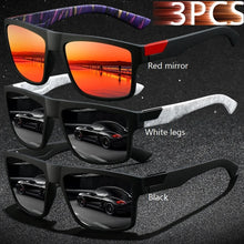 Load image into Gallery viewer, 3 Pieces Fashion Vintage Square Men's Sunglasses