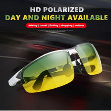 Load image into Gallery viewer, CLLOIO Photochromic  Men&#39;s Polarized Driving Chameleon Rimless Night Vision Sunglasses