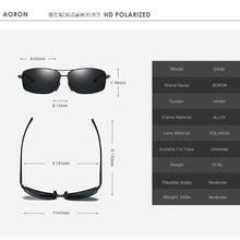 Load image into Gallery viewer, AORON Classic Retro Men&#39;s Polarized Aluminum Frame UV400 Sunglasses - Sunglass Associates
