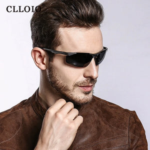 CLLOIO New Aluminum Photochromic Sunglasses Men Polarized Driving Glasses Anti-Glare Chameleon Fishing Sun Glasses UV400 Goggle - Sunglass Associates