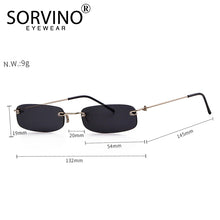 Load image into Gallery viewer, SORVINO Small  Rimless Rectangle Women's Sunglasses