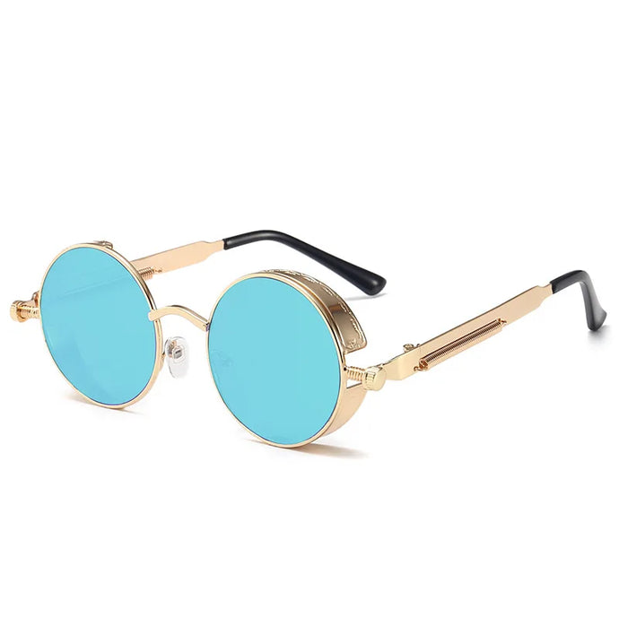 HOOBAN Classic Round Steampunk Men's Sunglasses