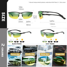 Load image into Gallery viewer, CLLOIO Photochromic  Men&#39;s Polarized Driving Chameleon Rimless Night Vision Sunglasses