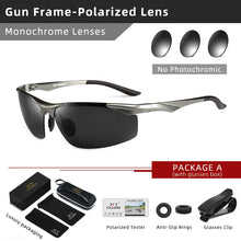 Load image into Gallery viewer, CLLOIO New Aluminum Photochromic Sunglasses Men Polarized Driving Glasses Anti-Glare Chameleon Fishing Sun Glasses UV400 Goggle - Sunglass Associates