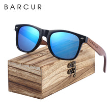 Load image into Gallery viewer, BARCUR Men&#39;s Wood Polarized Sunglasses