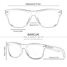 Load image into Gallery viewer, BARCUR Men&#39;s Wood Polarized Sunglasses