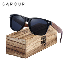 Load image into Gallery viewer, BARCUR Men&#39;s Wood Polarized Sunglasses