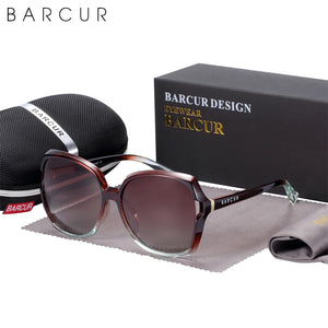 BARCUR Women's Oversized Polarized Gradient Sunglasses