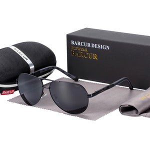 BARCUR Men's Polarized Pilot Driving Sunglasses